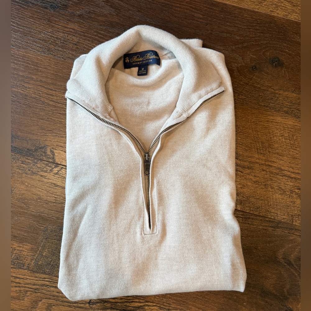 Brooks Brothers Supima Cotton Half-Zip Sweater